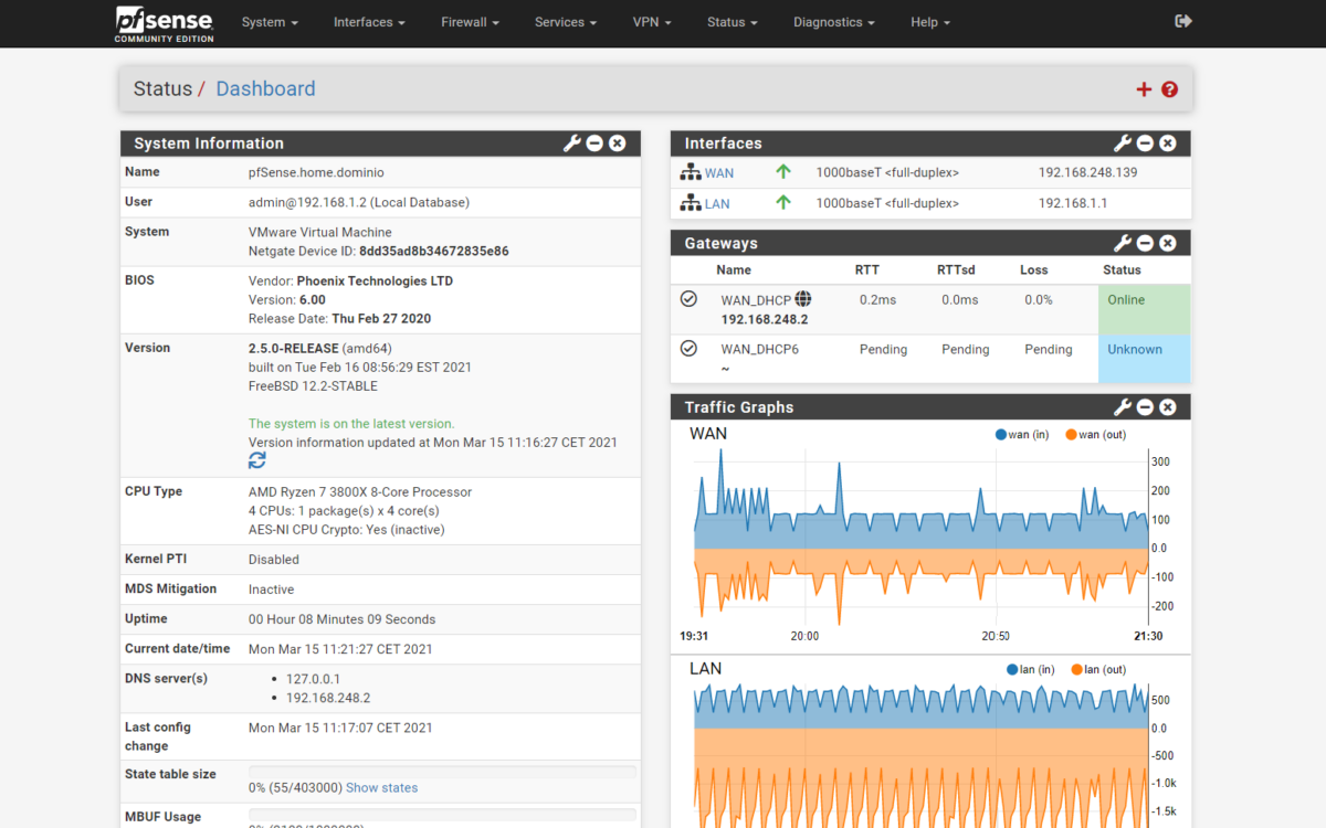 pfsense config global