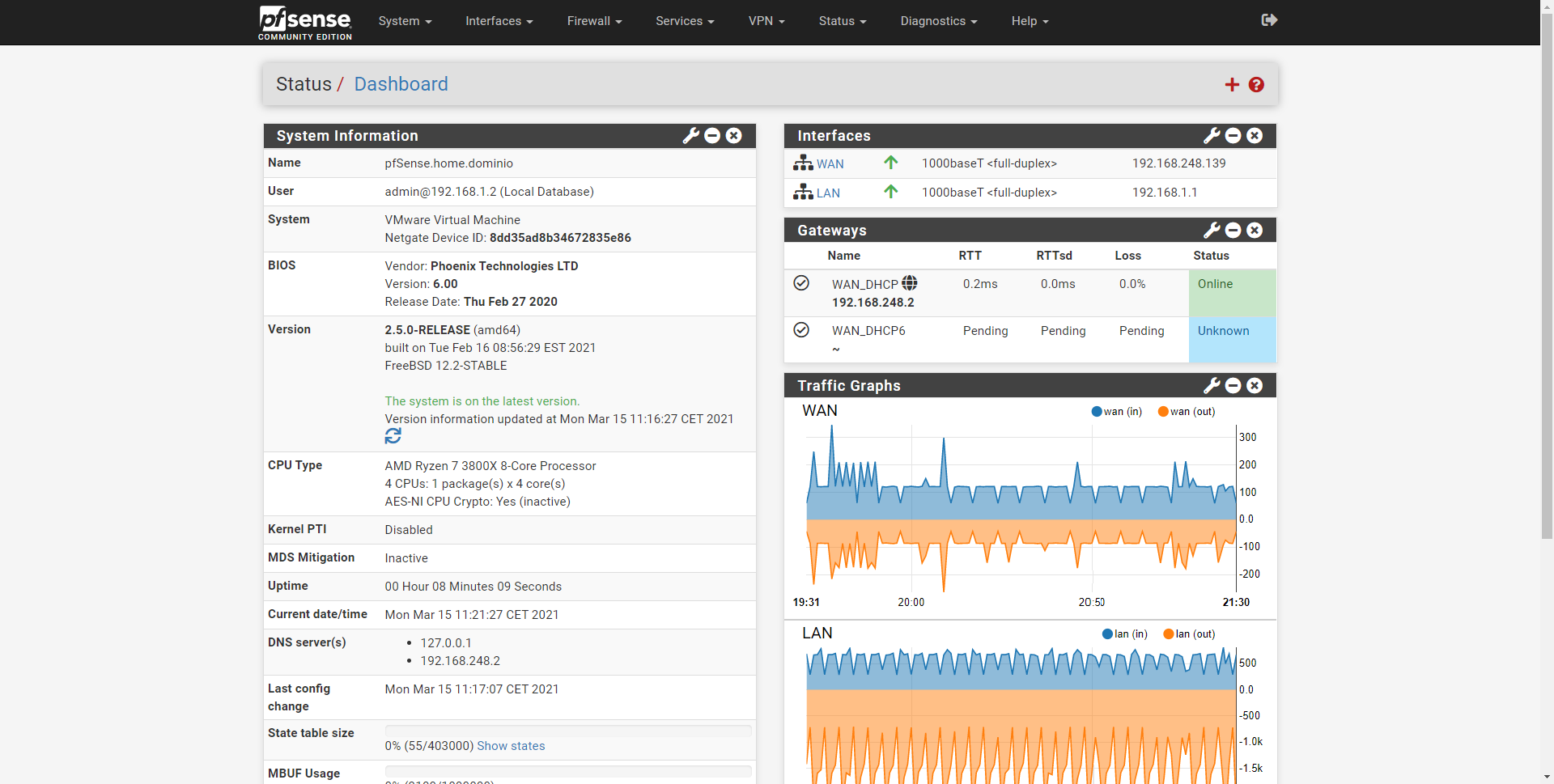 pfsense config global